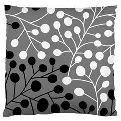 Abstract Nature Black White Standard Premium Plush Fleece Cushion Case (Two Sides) from ZippyPress Back