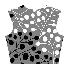 Abstract Nature Black White Cotton Crop Top from ZippyPress Back