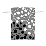 Abstract Nature Black White Lightweight Drawstring Pouch (S)
