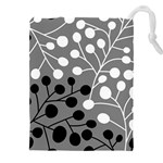 Abstract Nature Black White Drawstring Pouch (4XL)