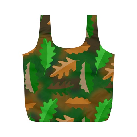 Leaves Foliage Pattern Oak Autumn Full Print Recycle Bag (M) from ZippyPress Front