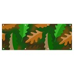 Leaves Foliage Pattern Oak Autumn Banner and Sign 8  x 3 