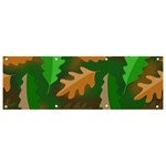 Leaves Foliage Pattern Oak Autumn Banner and Sign 9  x 3 