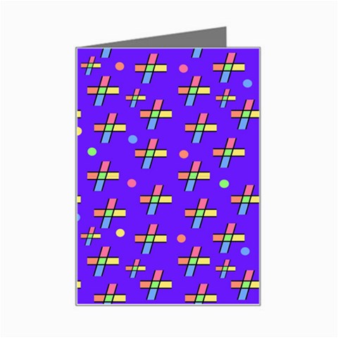 Abstract Background Cross Hashtag Mini Greeting Card from ZippyPress Left