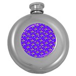 Abstract Background Cross Hashtag Round Hip Flask (5 oz)