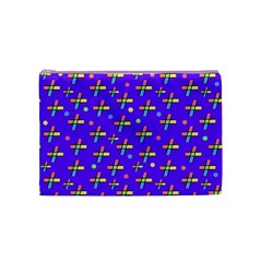 Abstract Background Cross Hashtag Cosmetic Bag (Medium) from ZippyPress Front