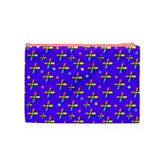 Abstract Background Cross Hashtag Cosmetic Bag (Medium) from ZippyPress Back