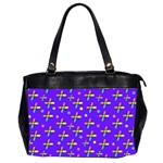 Abstract Background Cross Hashtag Oversize Office Handbag (2 Sides)