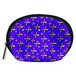 Abstract Background Cross Hashtag Accessory Pouch (Medium)