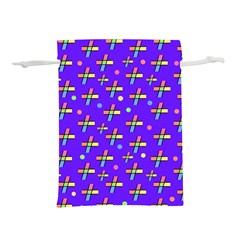 Abstract Background Cross Hashtag Lightweight Drawstring Pouch (M) from ZippyPress Back