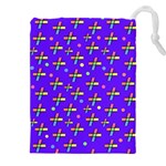 Abstract Background Cross Hashtag Drawstring Pouch (5XL)