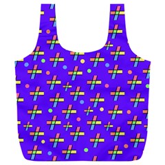 Abstract Background Cross Hashtag Full Print Recycle Bag (XXL) from ZippyPress Front
