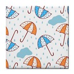 Rain Umbrella Pattern Water Tile Coaster