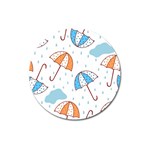 Rain Umbrella Pattern Water Magnet 3  (Round)