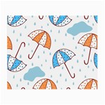Rain Umbrella Pattern Water Small Glasses Cloth (2 Sides)