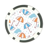 Rain Umbrella Pattern Water Poker Chip Card Guard