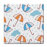 Rain Umbrella Pattern Water Face Towel