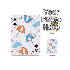 Ace Rain Umbrella Pattern Water Playing Cards 54 Designs (Mini) from ZippyPress Front - SpadeA
