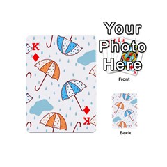 King Rain Umbrella Pattern Water Playing Cards 54 Designs (Mini) from ZippyPress Front - DiamondK