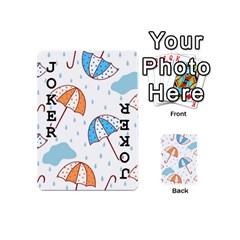 Rain Umbrella Pattern Water Playing Cards 54 Designs (Mini) from ZippyPress Front - Joker1