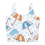 Rain Umbrella Pattern Water Full Print Recycle Bag (L)
