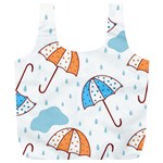 Rain Umbrella Pattern Water Full Print Recycle Bag (XL)