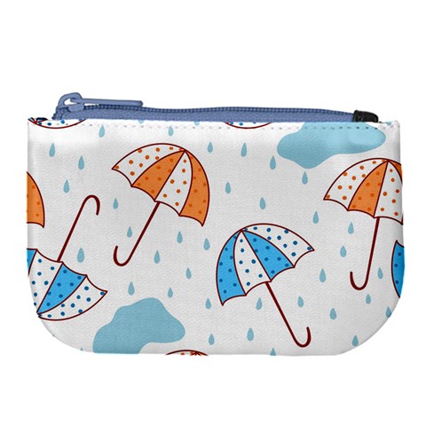 Rain Umbrella Pattern Water Large Coin Purse from ZippyPress Front
