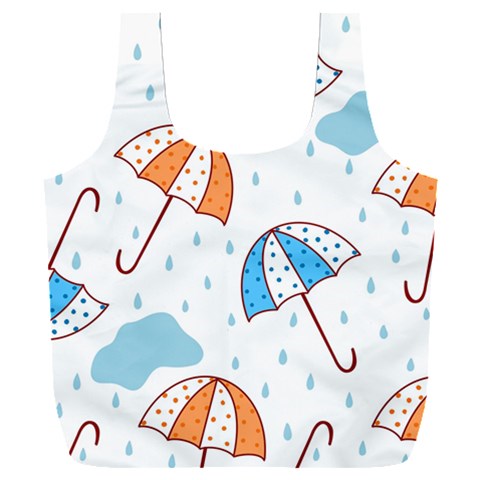 Rain Umbrella Pattern Water Full Print Recycle Bag (XXL) from ZippyPress Front