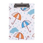 Rain Umbrella Pattern Water A5 Acrylic Clipboard