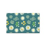 Drawing Flowers Meadow White Sticker Rectangular (100 pack)