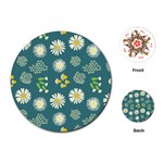 Drawing Flowers Meadow White Playing Cards Single Design (Round)