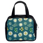 Drawing Flowers Meadow White Classic Handbag (Two Sides)