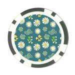 Drawing Flowers Meadow White Poker Chip Card Guard (10 pack)