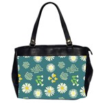 Drawing Flowers Meadow White Oversize Office Handbag (2 Sides)