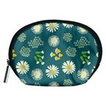 Drawing Flowers Meadow White Accessory Pouch (Medium)