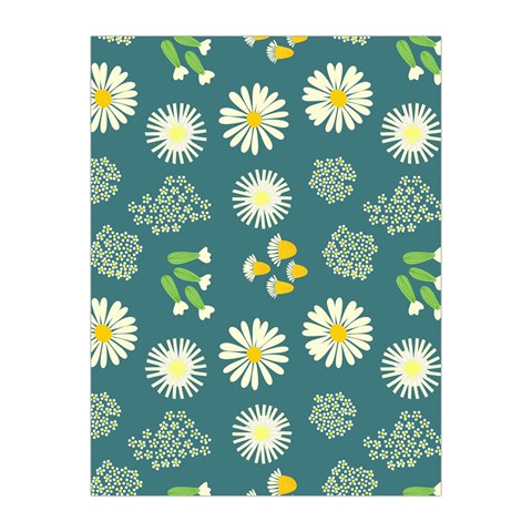 Drawing Flowers Meadow White Medium Tapestry from ZippyPress Front