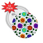Bloom Plant Flowering Pattern 2.25  Buttons (10 pack) 