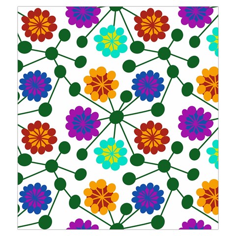 Bloom Plant Flowering Pattern Drawstring Pouch (2XL) from ZippyPress Front
