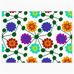 Bloom Plant Flowering Pattern Roll Up Canvas Pencil Holder (L) from ZippyPress Front