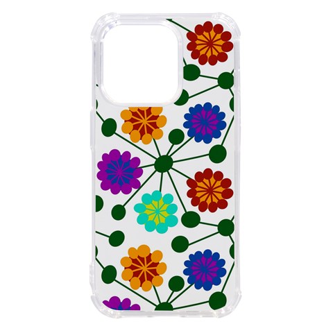 Bloom Plant Flowering Pattern iPhone 14 Pro TPU UV Print Case from ZippyPress Front