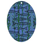 Fish Pike Pond Lake River Animal UV Print Acrylic Ornament Oval