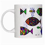 Fish Abstract Colorful White Mug