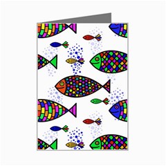 Fish Abstract Colorful Mini Greeting Card from ZippyPress Left