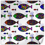 Fish Abstract Colorful Canvas 16  x 16 