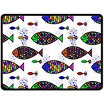 Fish Abstract Colorful Two Sides Fleece Blanket (Large)