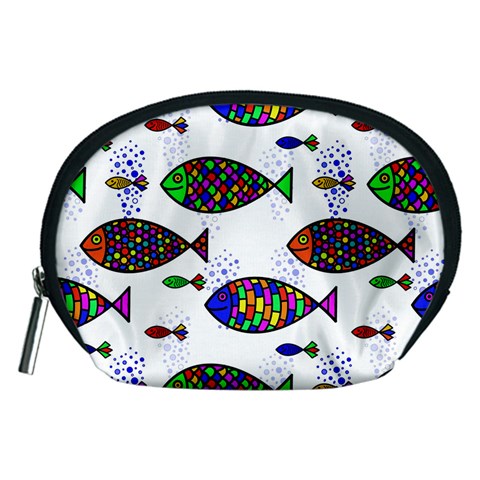 Fish Abstract Colorful Accessory Pouch (Medium) from ZippyPress Front