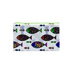 Fish Abstract Colorful Cosmetic Bag (XS)