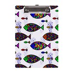 Fish Abstract Colorful A5 Acrylic Clipboard