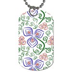 Bloom Nature Plant Pattern Dog Tag (Two Sides)