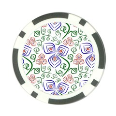 Bloom Nature Plant Pattern Poker Chip Card Guard from ZippyPress Front